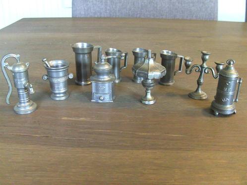 Collectie letterbak figuren van tin, Antiek en Kunst, Antiek | Tin, Ophalen of Verzenden