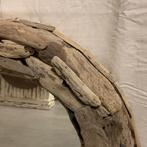 Spiegel – driftwood - drijfhout – rond 60 cm - Bij TTM Wonen, Huis en Inrichting, Woonaccessoires | Spiegels, Www.ttmwonen.nl