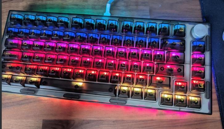 NextTime X75 75% Custom Gasket keyboard, Computers en Software, Toetsenborden, Zo goed als nieuw, Qwerty, Bedraad, Gaming toetsenbord