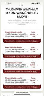 4 Tickets THUISHAVEN  MAHMUT ORHAN / ARYMÉ / CINCITY & MORE, Eén persoon, Cadeaubon