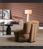 Scandinavische fauteuil chenille terracotta, Ophalen, Overige materialen, Eenpersoons, Zo goed als nieuw