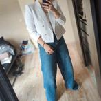 Witte blazer cropped Zara L XL dames, Maat 42/44 (L), Ophalen of Verzenden, Zo goed als nieuw, Jasje