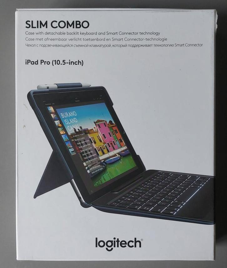 Logitech Slim Combo Tablethoes Apple iPad Pro 10.5 inch, Computers en Software, Tablet-hoezen, Nieuw, Bescherming voor- en achterkant