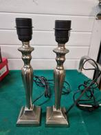 lampenvoeten zilverkkleurig 2 stuks, Huis en Inrichting, Lampen | Tafellampen, Ophalen of Verzenden, 'T Olde Gre-j, Info@toldegrej.nl