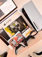 Playstation 5/PS5 + 2 controllers + 2 games, Spelcomputers en Games, Spelcomputers | Sony PlayStation 5, Ophalen, Zo goed als nieuw