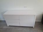 Hoogglans wit dressoir, Ophalen, 100 tot 150 cm, 25 tot 50 cm, Hoogglans