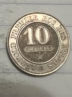 België 10 Centimes 1861 - Leopold I - Zilver, Vóór koninkrijk, Zilver, Ophalen of Verzenden, 10 cent