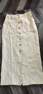 Witte linnen midi rok van River Island, Ophalen of Verzenden, Zo goed als nieuw, Maat 34 (XS) of kleiner, Onder de knie