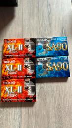 5 st. Maxell XL II en TDK SA 90 min cassettebandjes nieuw, Cd's en Dvd's, Cassettebandjes, 2 t/m 25 bandjes, Overige genres, Ophalen of Verzenden