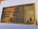 BILJET -ZIMBABWE - GOUDFOLIE-100 MILJARD DOLLAR, Italië, Los biljet, Verzenden