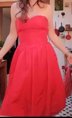 rode vintage strapless jurk 42 valt als 40, Kleding | Dames, Gelegenheidskleding, Galajurk, Maat 42/44 (L), Ophalen of Verzenden