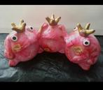 Grappig Pompidou Roze Kikker Trio, Verzamelen, Spaarpotten, Ophalen of Verzenden, Gebruikt, Steen, Aardewerk of Keramiek, Dier