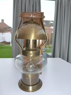 bronzen wandlamp, Huis en Inrichting, Lampen | Wandlampen, Ophalen, Zo goed als nieuw, Glas