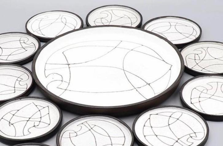 Jan Schuurkes Cor Unum, model Carasso serveerset, Antiek en Kunst, Antiek | Keramiek en Aardewerk, Ophalen of Verzenden