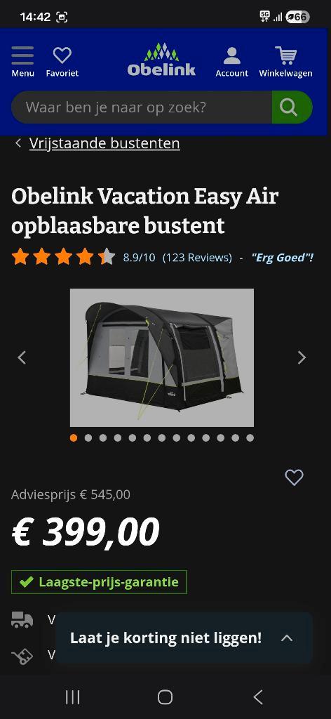 Opblaasbare bustent, Caravans en Kamperen, Tenten, tot en met 4, Zo goed als nieuw, Ophalen