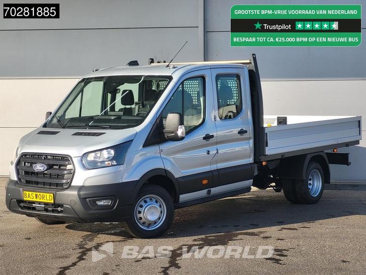 Ford Transit 170pk Automaat Dubbel Cabine 3500kg Trekhaak Op, Auto's, Bestelauto's, Bedrijf, Te koop, Achteruitrijcamera, Airconditioning