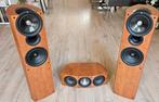 mooie speakers 2x Kef Q5  +  Center iQ6c, Audio, Tv en Foto, Luidsprekers, Zo goed als nieuw, 120 watt of meer, Front, Rear of Stereo speakers