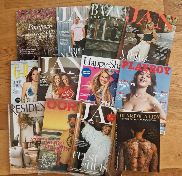 Nieuw! Jan, Grazia, Elegance, Residence, Bazaar, Happy etc., Boeken, Tijdschriften en Kranten, Ophalen of Verzenden