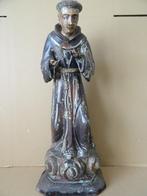 17e / 18e Eeuw antiek houten beeld Heilige Franciscus ? 55cm, Ophalen of Verzenden