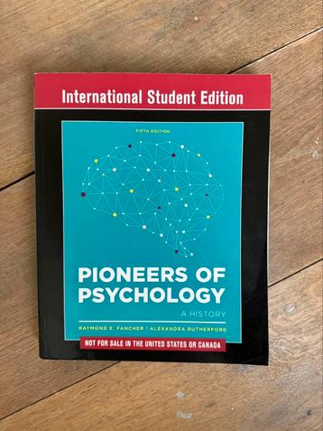 Pioneers of Psychology Fifth Edition beschikbaar voor biedingen