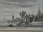 Gravure zicht op Moordrecht kerk molen huizen Rademaker 1793, Verzenden