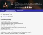 (2 tickets) Shawn Mendes - On The Road Again | VIP Package, Tickets en Kaartjes, Twee personen, Augustus