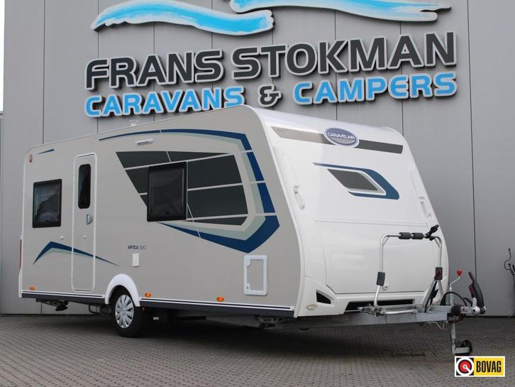 Caravelair Artica 520 Airco Voortent Mover, Caravans en Kamperen, Caravans, Bedrijf, tot en met 4, 1000 - 1250 kg, Rondzit, Caravelair