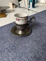 Tinnen kop en schotel, Antiek en Kunst, Antiek | Tin, Ophalen