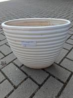 Mooie, als nieuw, witte ovale bloempot / planten pot., Tuin en Terras, Bloempotten, Binnen, Zo goed als nieuw, Minder dan 40 cm