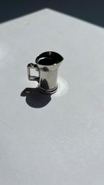 Zilveren miniatuur bierpul / maatkan., Antiek en Kunst, Verzenden, Zilver