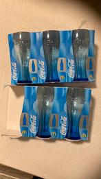 5 blauwe limited edition Coca Cola glazen v/d mac, Ophalen of Verzenden, Zo goed als nieuw, Overige typen