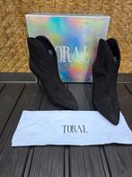 Toral enkellaarsjes maat 38 zwart leder met strass, Zwart, Lage of Enkellaarzen, Nieuw, Ophalen of Verzenden