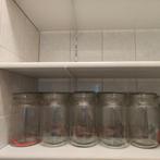 Vintage weckflessen 1 en 1  1/2 liter, Huis en Inrichting, Keuken | Potten en Pannen, Ophalen, Zo goed als nieuw, Glas, Pot, Bus of Blik