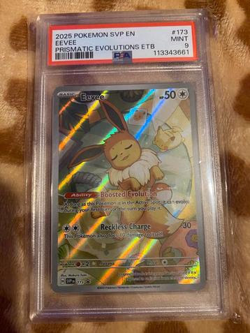 Eevee #173 PSA 9 Prismatic Evolutions ETB Promo beschikbaar voor biedingen
