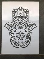 Hamsa palm hand mandala stencil van plastic a4 sjabloon, Hobby en Vrije tijd, Schilderen, Nieuw, Overige typen, Ophalen of Verzenden