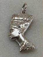 Zilveren hanger Koningin Nefertiti, Sieraden, Tassen en Uiterlijk, Ophalen of Verzenden, Zo goed als nieuw, Zilver, Overige voorstellingen