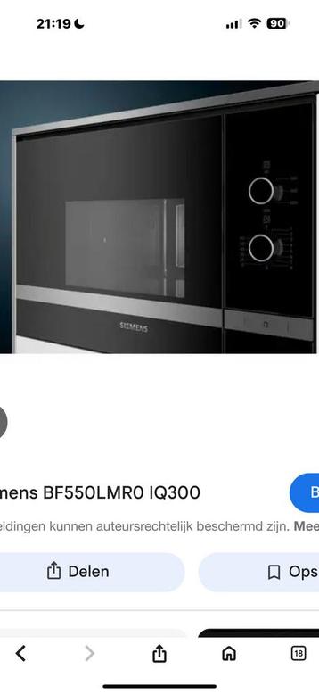 Siemens BF550LMR0 25 liter. Magtron inbouw nieuwe beschikbaar voor biedingen
