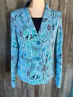 Mi Piace travelstof blazer blue Paisley maat: M, Maat 38/40 (M), Mi Piace, Blauw, Nieuw
