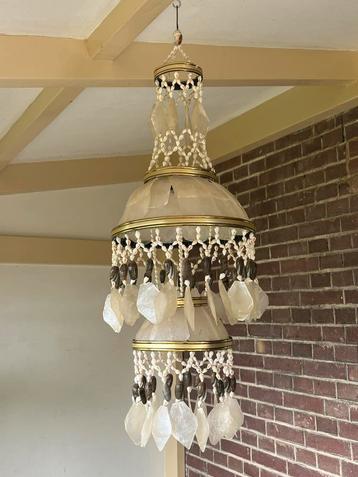 Vintage bohemian Capiz schelpenhanger Bali Ibiza stijl beschikbaar voor biedingen