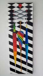 Olieverf Schilderij - Dobbers - 75x115cm, Antiek en Kunst, Ophalen of Verzenden