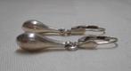 Zilveren vintage oorbellen met pegel nr.574, Hangers, Verzenden, Zo goed als nieuw, Zilver