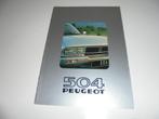 brochure Peugeot 504 Coupé en Cabriolet  1980, Boeken, Auto's | Folders en Tijdschriften, Overige merken, Ophalen of Verzenden
