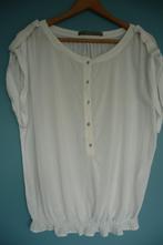 Witte wijdvallende blouse van Zara Basic Maat M, Maat 38/40 (M), Ophalen of Verzenden, Gedragen, Wit