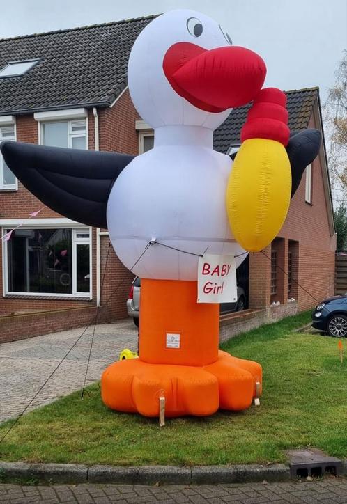 Ooievaar te huur FUNLUCHT BEILEN 0613808090, Hobby en Vrije tijd, Feestartikelen | Verhuur, Zo goed als nieuw, Geboorte of Huwelijk