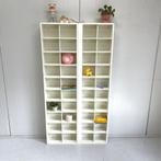 Witte vintage industriele vakkenkast wandkast hout wit, Ophalen, Met plank(en), Gebruikt, Onbekend