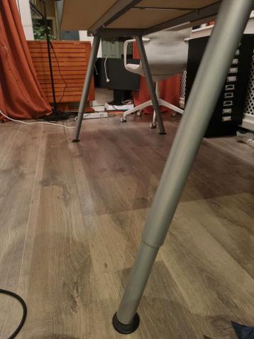 Ikea Galant Bureau 160x80 hout antraciet bruin zwart - afbeelding 4