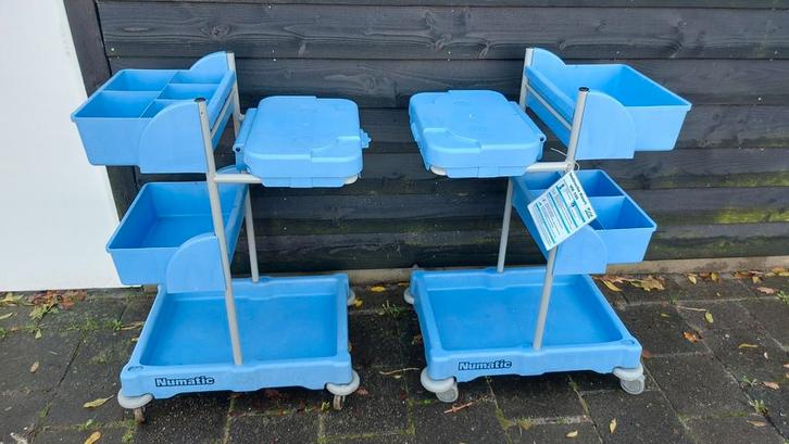 2 Numatic Schoonmaakkarren - Blauw - Goede Staat, Huis en Inrichting, Schoonmaakartikelen, Ophalen