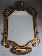Chinoiserie spiegel zwart lak 95x61cm, Ophalen, Overige vormen, Minder dan 100 cm