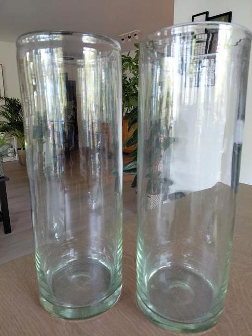 DUTZ VAZEN - ZWAAR DIK GLAS - 39 CM HOOG / DIAMETER 13,5 CM, Huis en Inrichting, Woonaccessoires | Vazen, Zo goed als nieuw, Overige kleuren