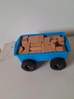 Blokkenkar met  houten blokken, Ophalen of Verzenden, Gebruikt, Overige merken